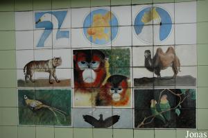 Fresque à l'entrée du zoo
