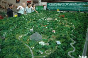 Maquette du complexe touristique et du Bifengxia Wild Animal Park