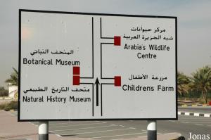 Plan schématique du Sharjah Desert Park