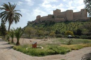 Enclos pour gazelles de Cuvier  et forteresse L'Alcazaba