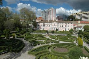 Historic gardens viewed from the cable lift